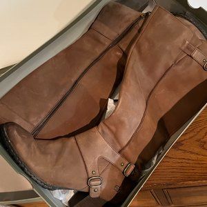 Brown Leather boots with heel, Women's size 11, Born brand